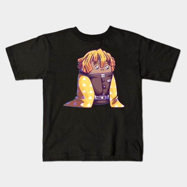 zenitsu Kids T-Shirt by sample the dragon